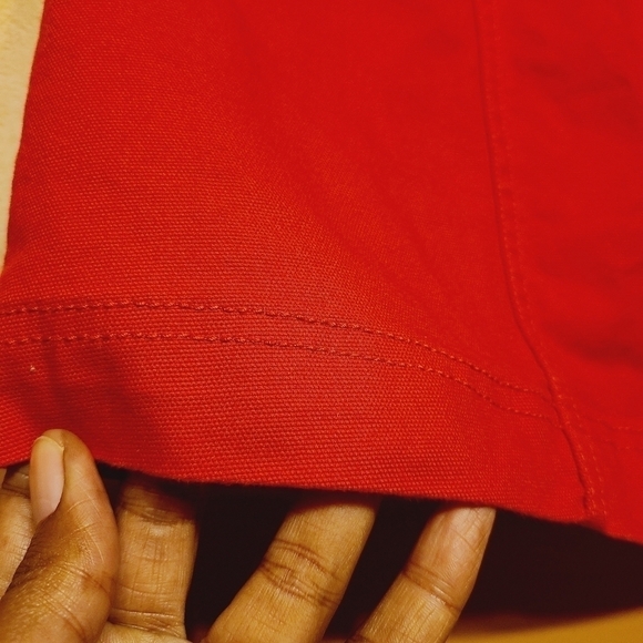 J. Crew Mercantile | Red Twill Button-Down Skirt (Size 10) - Picture 8 of 11